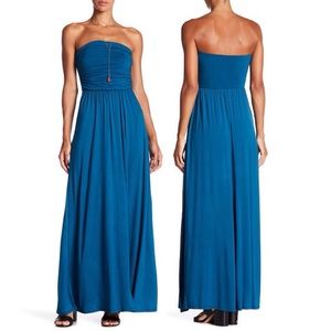 West Kei Dresses - Teal Strapless Maxi Dress LG=12/14 West Kei Dresses - Teal Strapless Maxi Dress LG=12/14